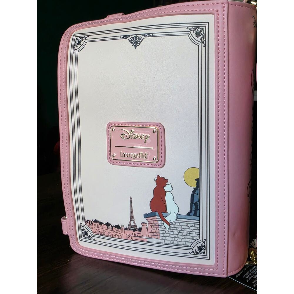 Loungefly Disney The Aristocats Storybook Convertible Crossbody Bag / Backpack - Picture 2 of 4